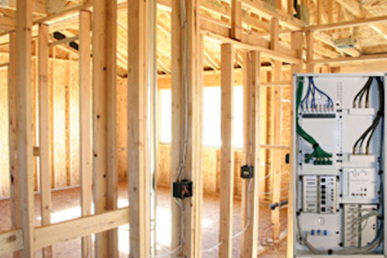 Photo of a structured wiring panel