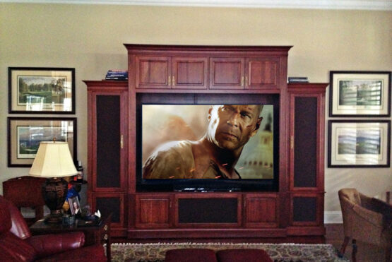 Portfolio: Media Center cabinet installation